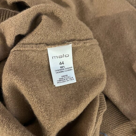 NWT MALO 100% Cashmere Sweater - IT44, US8, M, Taupe Tan, Crewneck - Picture 9 of 9